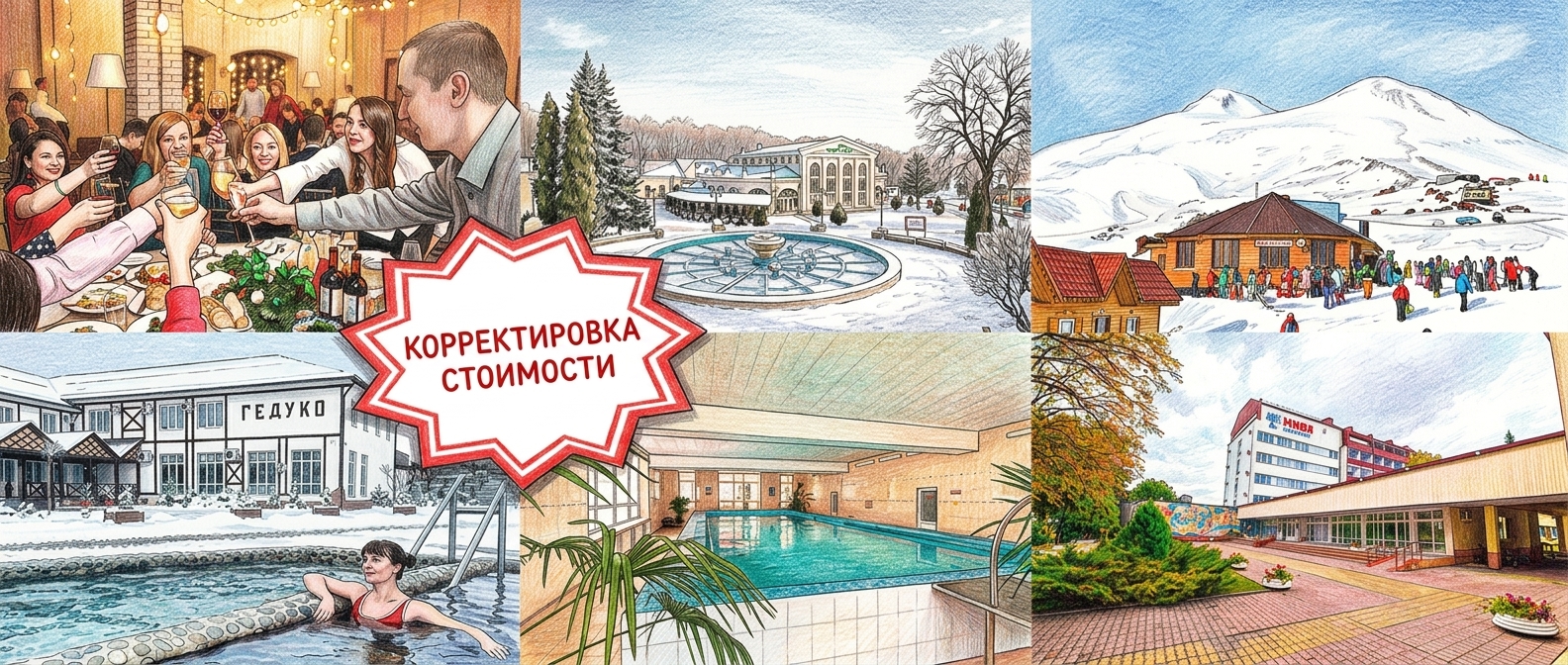 НОВОГОДНИЙ КАВКАЗ:  ОТ ЕССЕНТУКОВ ДО ЭЛЬБРУСА + ТЕРМЫ
